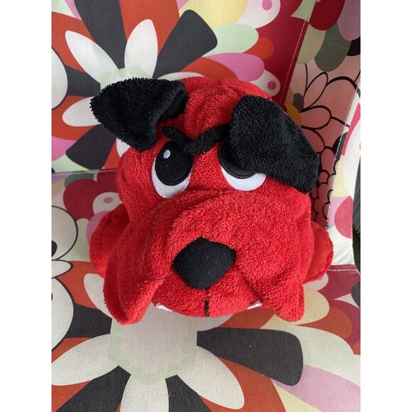 Goffa International Red Bull Dog Stuffed Animal Plush Big Head Toy - Picture 1 of 4